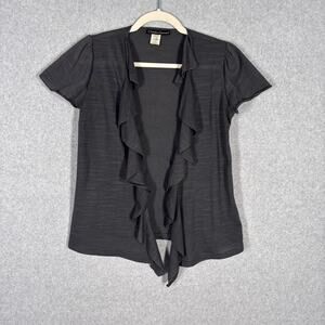 VTG 90s Christine Gerard Cardigan Top Small Fairy Ruffles Whimsigoth Coquette‎